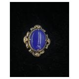 925 Blue Stone Pin