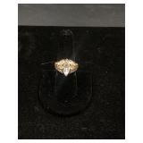 Sterling Silver White Stone Ring