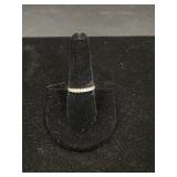 Sterling Silver White Stone Ring