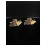 Leavens Atterleboro Bulldozer Cufflinks