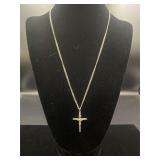 Sterling Silver Necklace with Cross Pendant