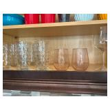 Set of 8 Glass Cups and 3 Wine Glasses