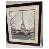Vintage Paris Eiffel Tower Painting