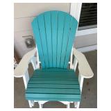 Blue and White Rocking Chair