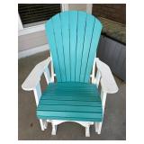 Blue and White Rocking Chair