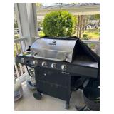 Char-Broil 4 Burner Gas Grill, Cover, and Two Tank
