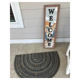 Welcome Sign and Mat