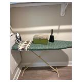 Ironing Board with Iron, Bell, and Sewing Kit