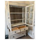 Legacy Classic 2 Piece Cream Hutch with Lights