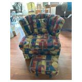 Vintage Multicolored Shell Lounge Chair