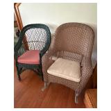 Wicker Chair and Rocking Chair
