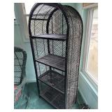 Vintage Rattan Bookcase and Rocking Chair