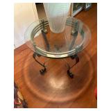 Glass Top Iron Table