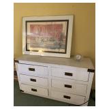 White Dresser and Coastal Painting