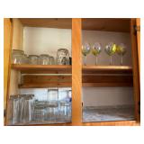 Lot of Glass Cups and Wine Glasses