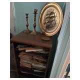 Vintage Record Player Cabinet with Vintage Magazin