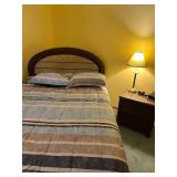 Queen Size Bed Set with Nightstand