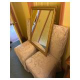 Mirror and Pair of Chairs