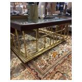 Coffee Table with Gold Legs and Glass Top