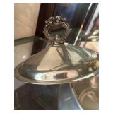 Pair of Vintage Silverplate Covered Dishes Footed