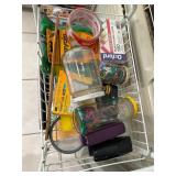 4 Shelf Rolling Cart and Contents