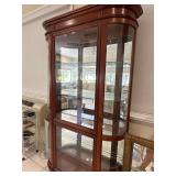 Wooden China Hutch with Lights