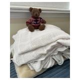 Blankets and Teddy Bear Lot