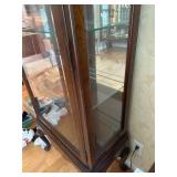 Cherry Mahogany Curio Display Cabinet