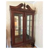 Ornate Mahogany Curio China Display Cabinet
