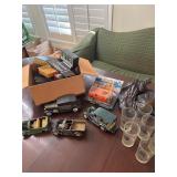 Vintage Cars/Trains & Glassware