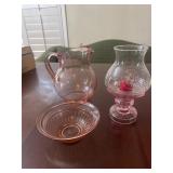 Pink Glassware Lot