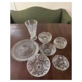 Glass Bowls, Vace and Serving Plate