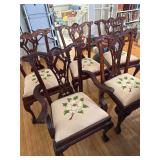 vintage carved mahogany-style dining chairs