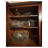 Contents of Cabnet Pyrex and other glass cooking i