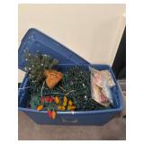 Box of Christmas Lights and Decor