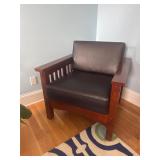 Wood & Leather Chair