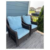 Woven Porch Chairs, Cushions & Love Seat