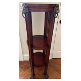 mahogany Louis XVI style three-tiered table