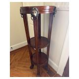 mahogany Louis XVI style three-tiered table