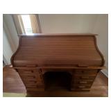 Oak roll top desk