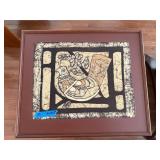Framed bird picture