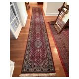 Hand knotted runner rug