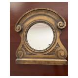 Sm round framed mirror