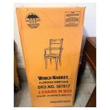 2 NIB World Market arm chairs
