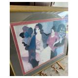 Framed Color Serigraph Artwork titled 'Conversatio