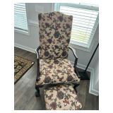 High-back Chippendale style Arm Lounge Chair with