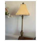 Traditional Pair of Buffet Table Lamps with Gold F