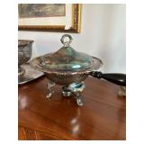 Vintage Silver Toned Chafing Dish