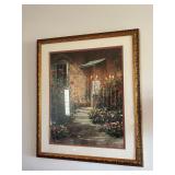 'Flowering Yard of a Brick House' Framed Artwork b
