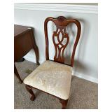 Traditional Queen Anne-style Cherry Wood Side Chai